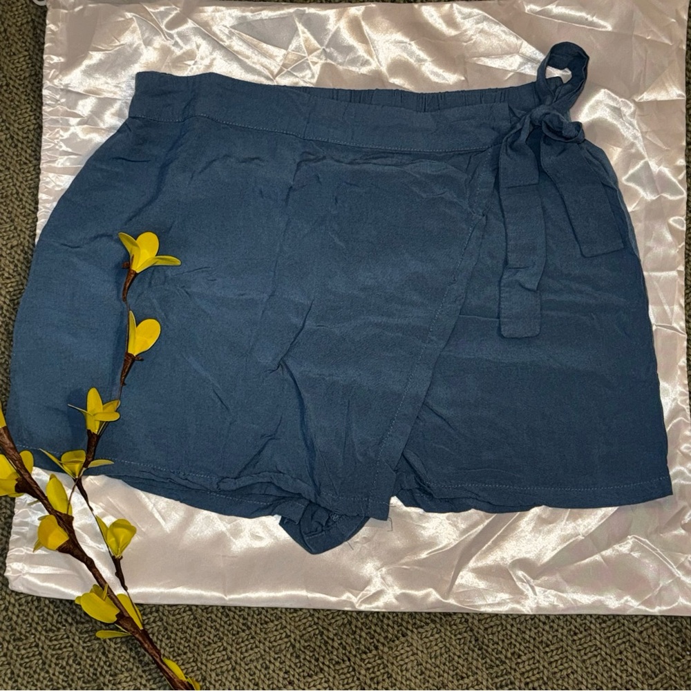 True Craft Blue Skorts with Elastic Waistband